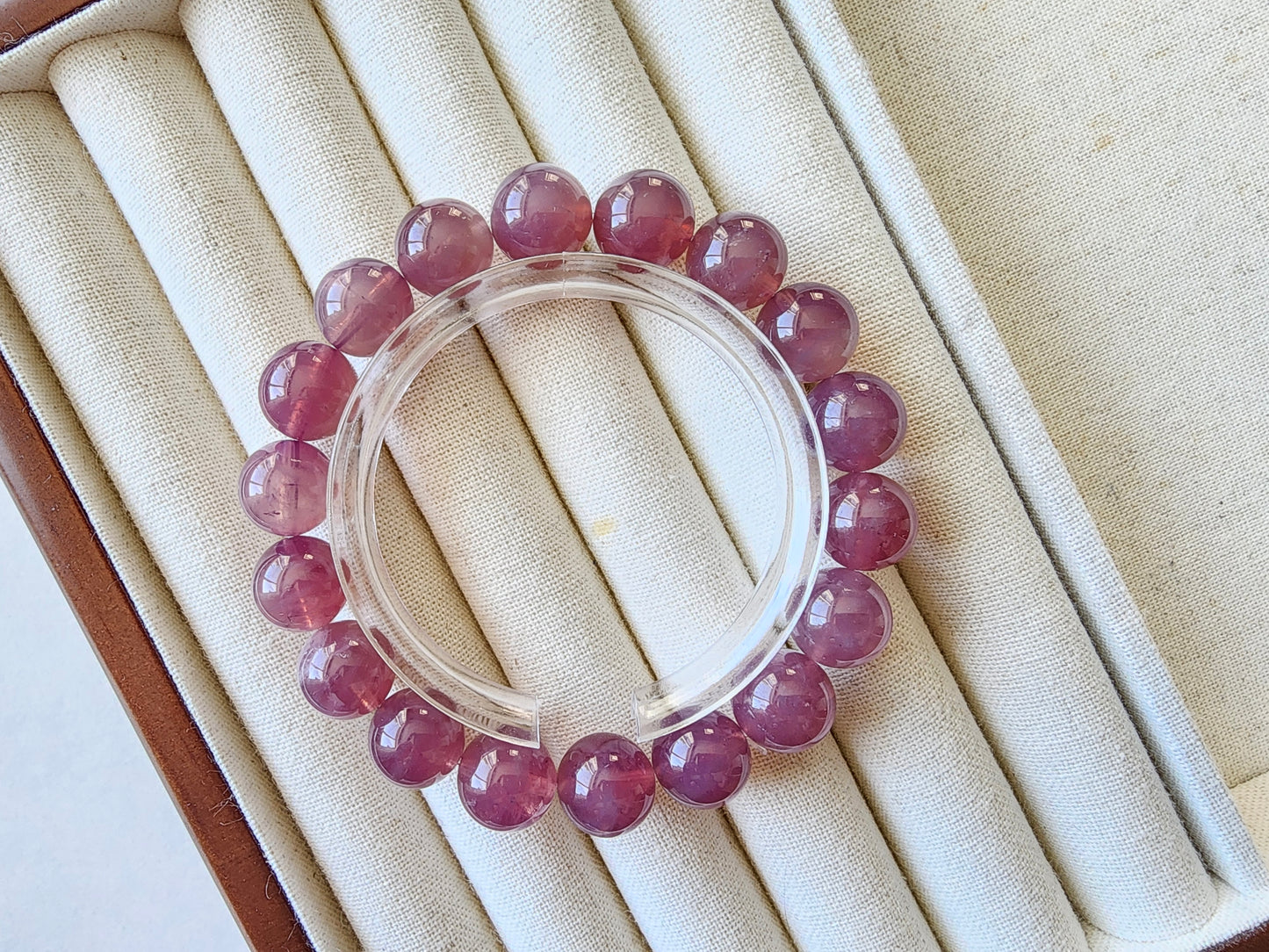 [Bracelet] 11mm Lavender Rose Quartz Bracelet