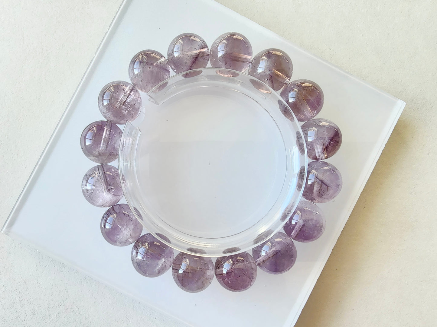 [Bracelet] 13mm Purple Rabbit Hair Quartz Bracelet