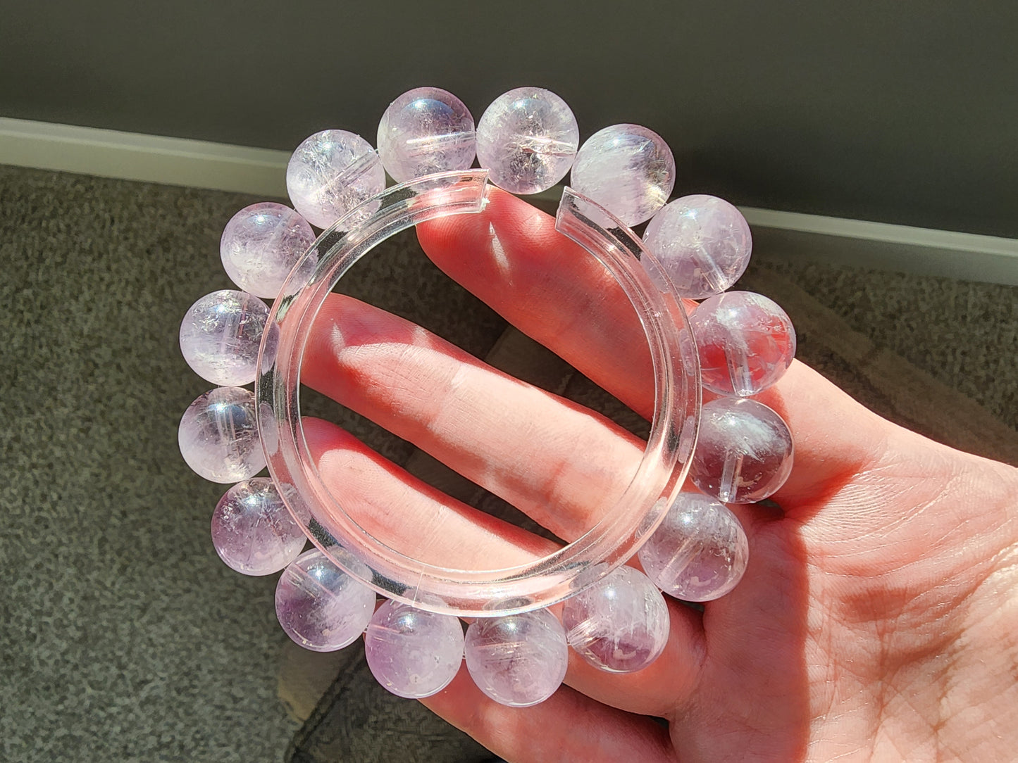 [Bracelet] 13mm Purple Rabbit Hair Quartz Bracelet