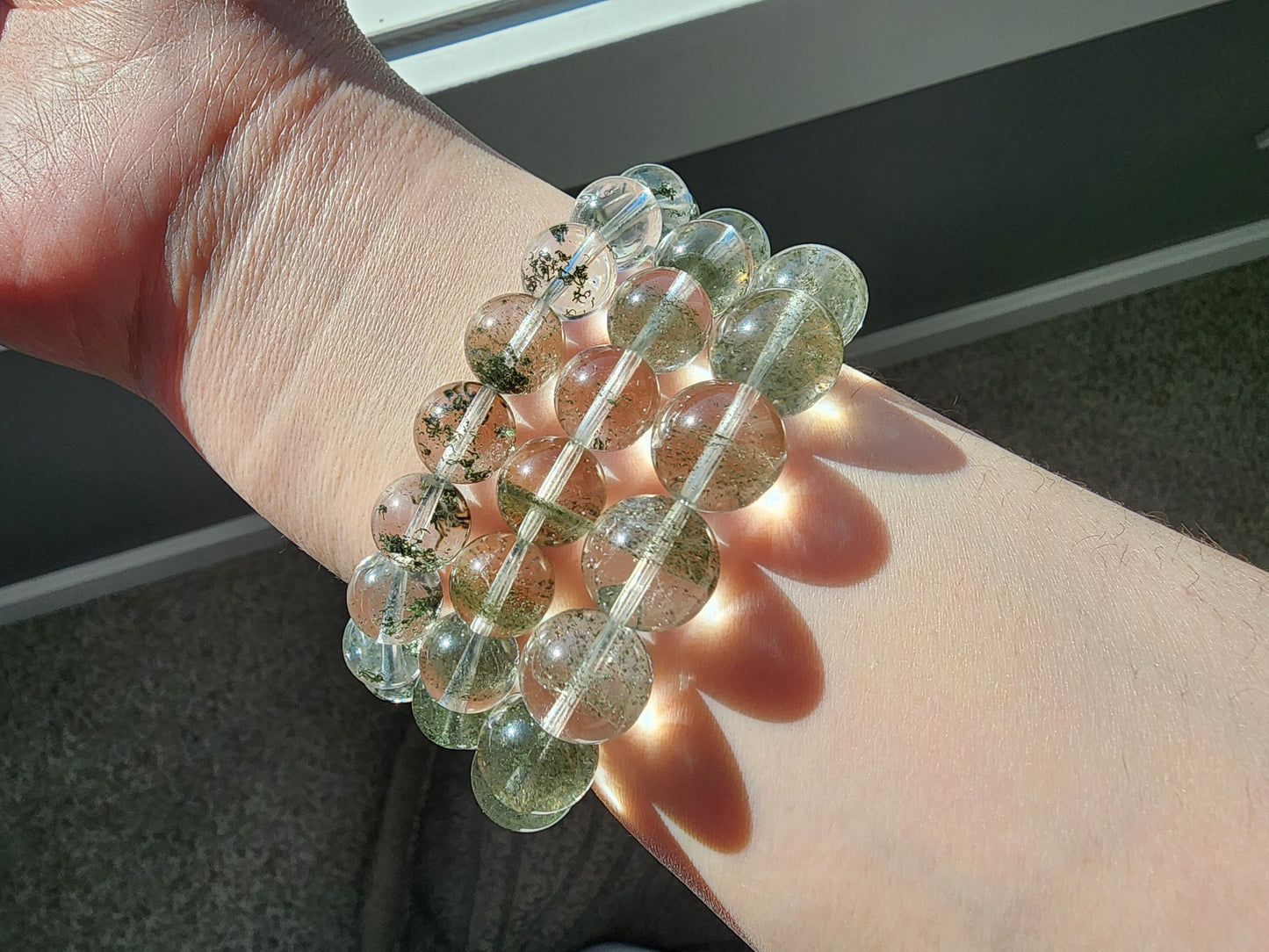 [Bracelet] Natural Green Phantom Quartz Bracelet