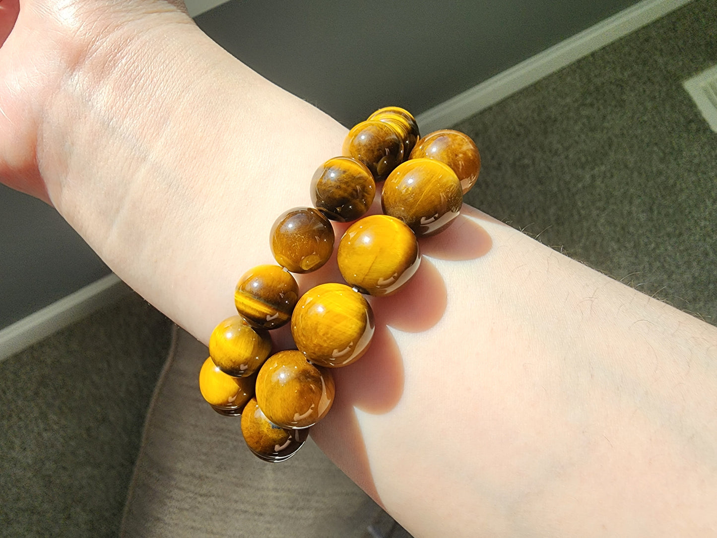 [Bracelet] Natural Yellow Tiger's Eye Bracelet