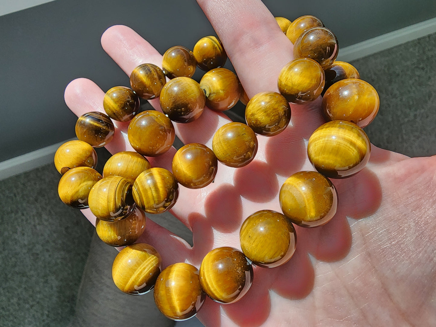 [Bracelet] Natural Yellow Tiger's Eye Bracelet