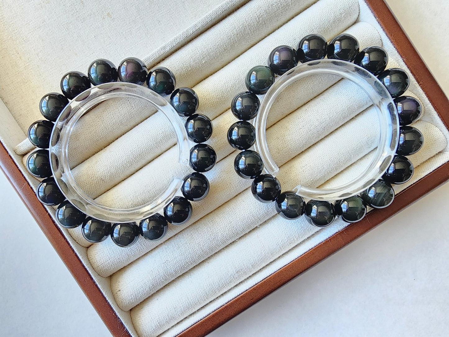 [Bracelet] 12mm Rainbow Obsidian Bracelet