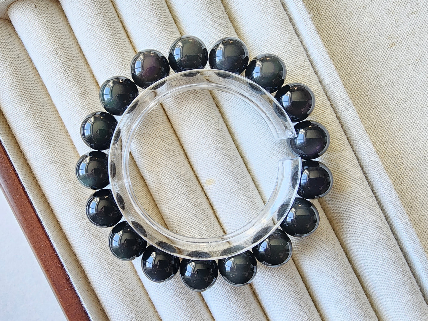 [Bracelet] 12mm Rainbow Obsidian Bracelet