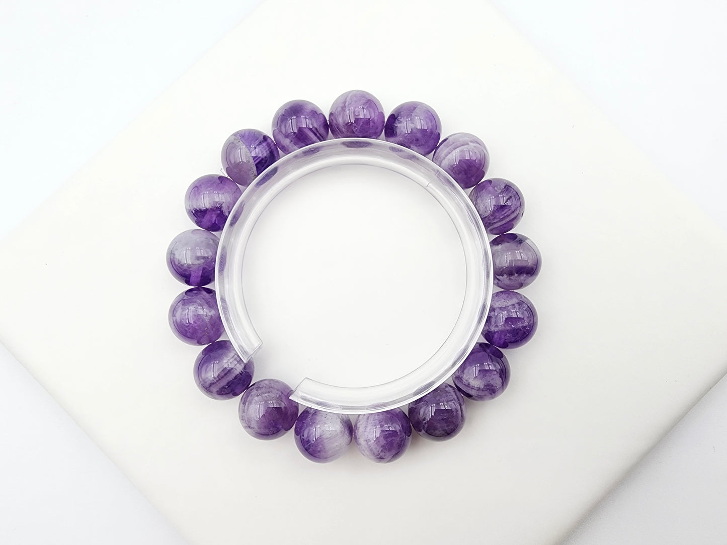 [Bracelet] 12mm Dream Amethyst Crystal Bracelet