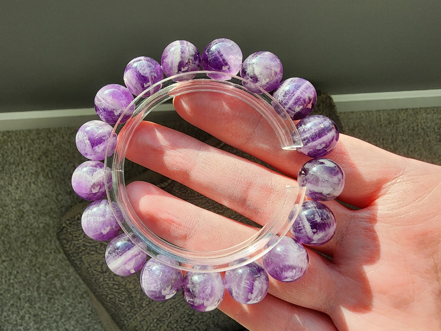 [Bracelet] 12mm Dream Amethyst Crystal Bracelet