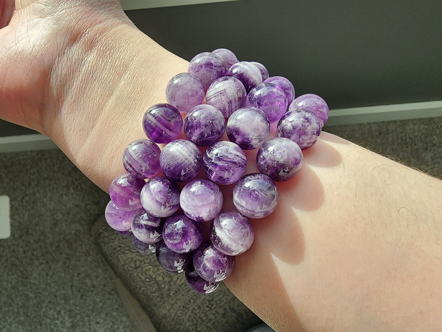 [Bracelet] 12mm Dream Amethyst Crystal Bracelet