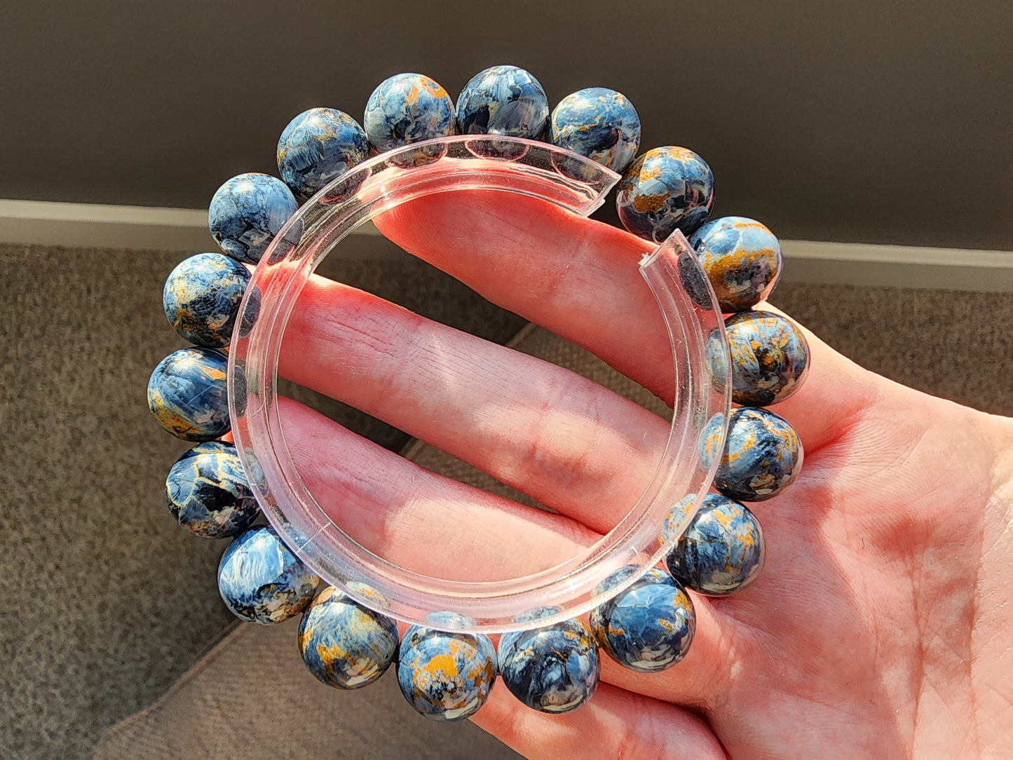 [Bracelet] 11mm Denim Blue Pietersite Bracelet