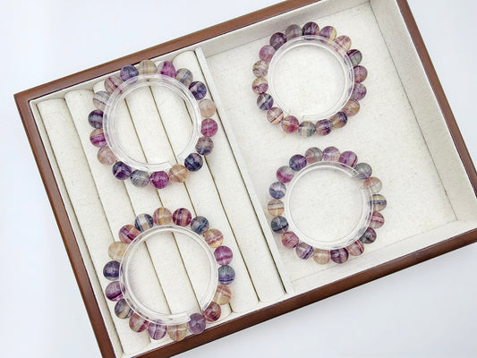 [Bracelet] 11mm Unicorn Fluorite Crystal Bracelet