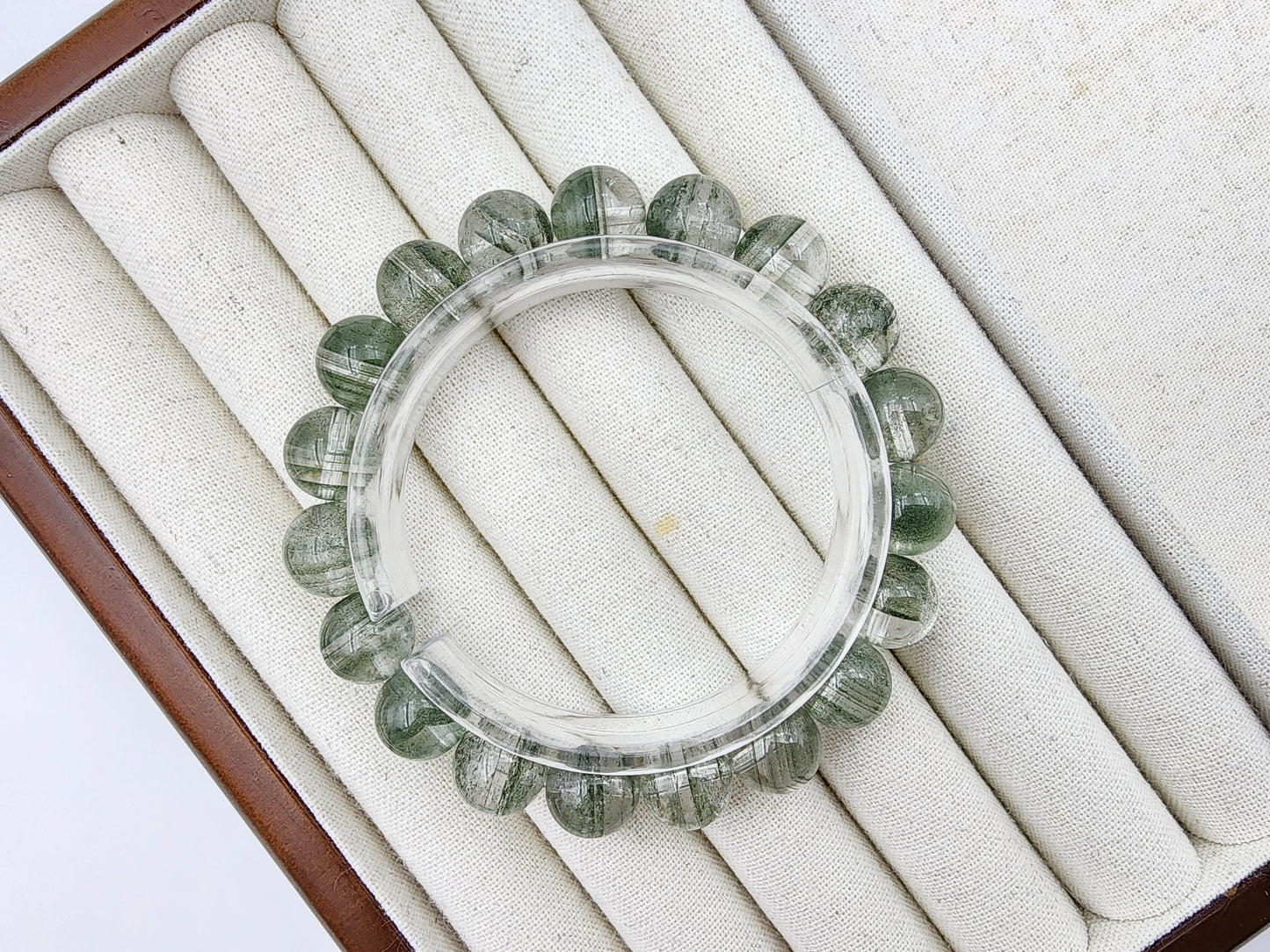 [Bracelet] 11mm Thousand-Layer Green Phantom Quartz Bracelet