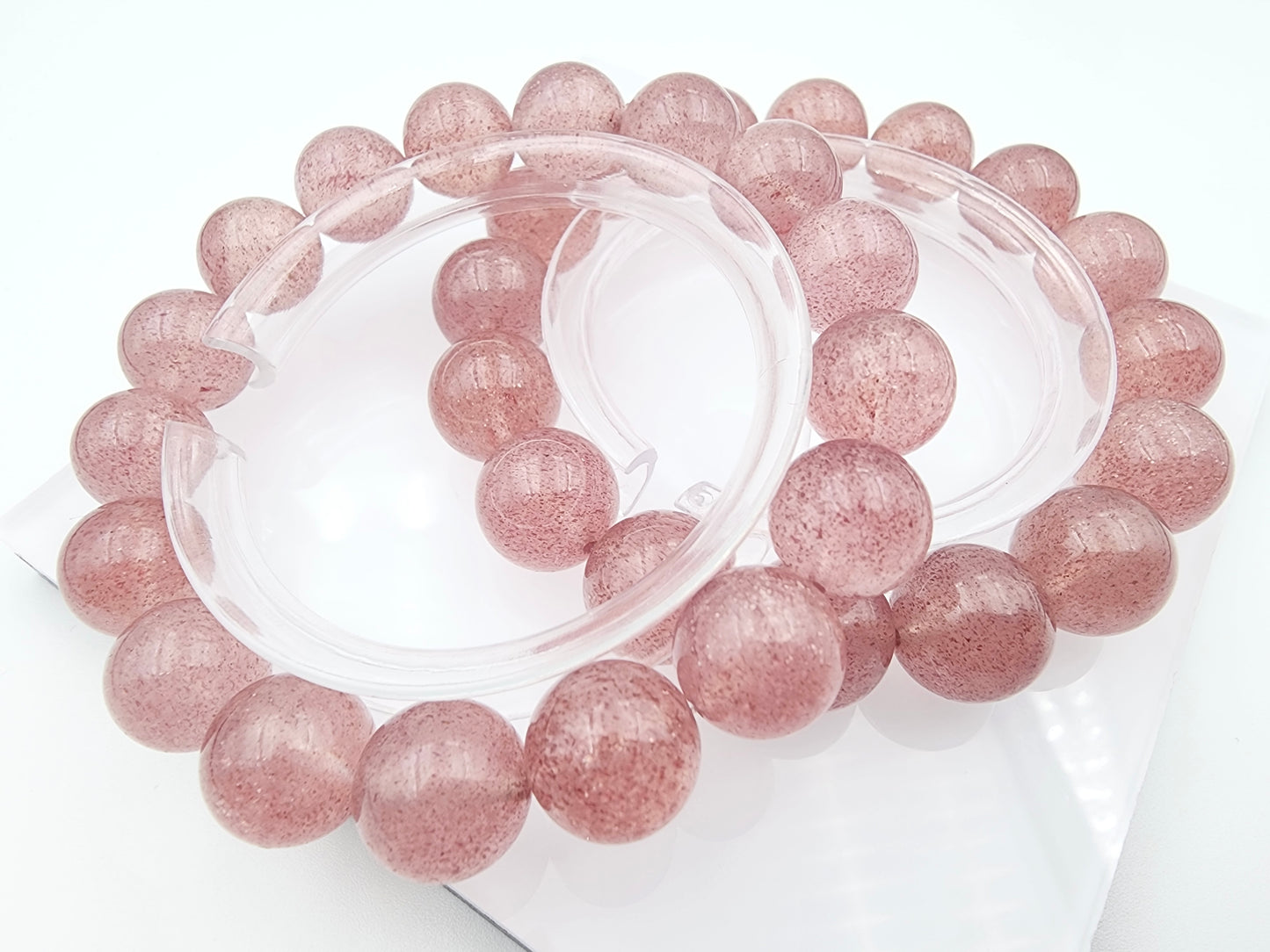 [Bracelet] Natural Pink Strawberry Quartz Bracelet