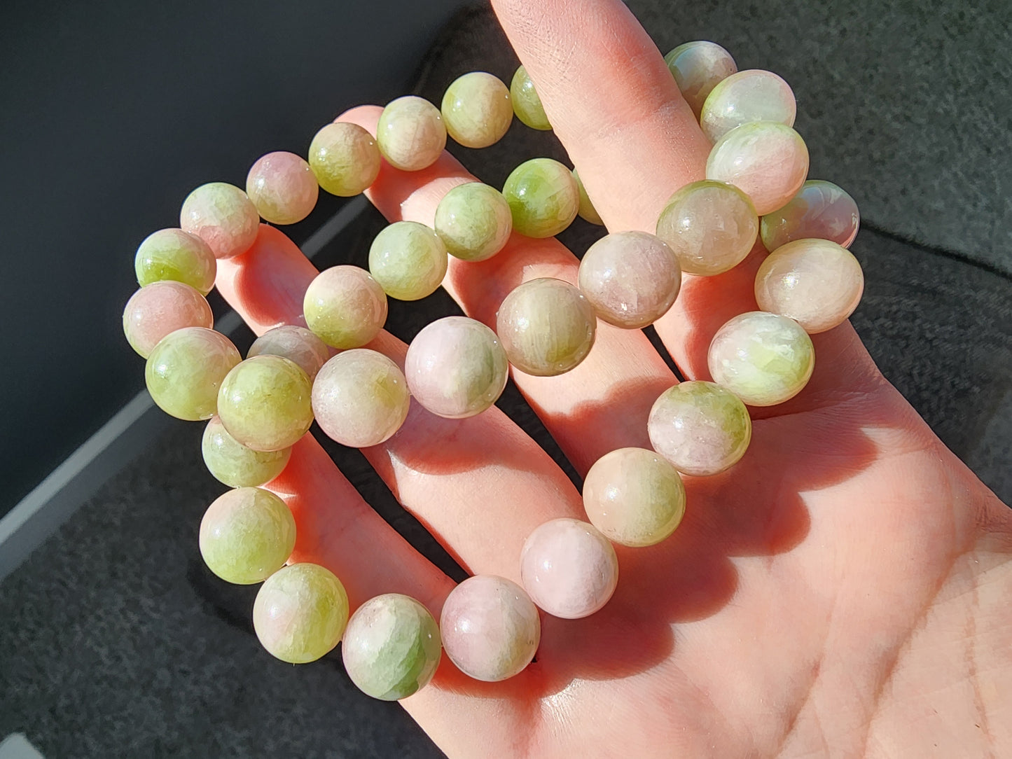 [Bracelet] 10mm Pink & Green Watermelon Tourmaline Bracelet