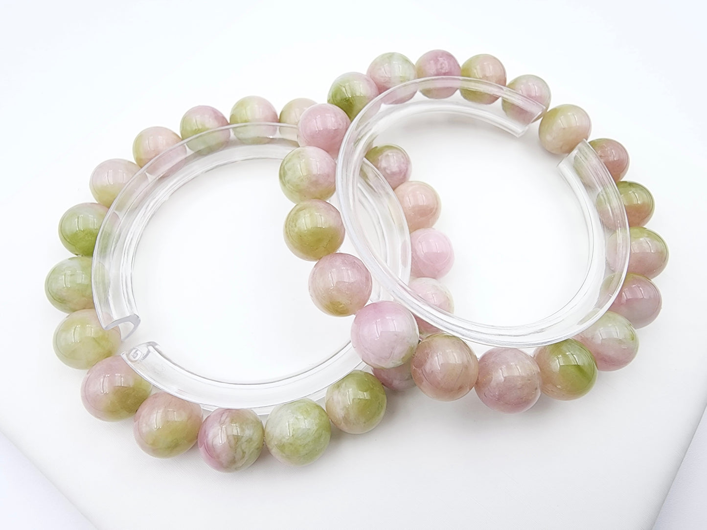 [Bracelet] 10mm Pink & Green Watermelon Tourmaline Bracelet