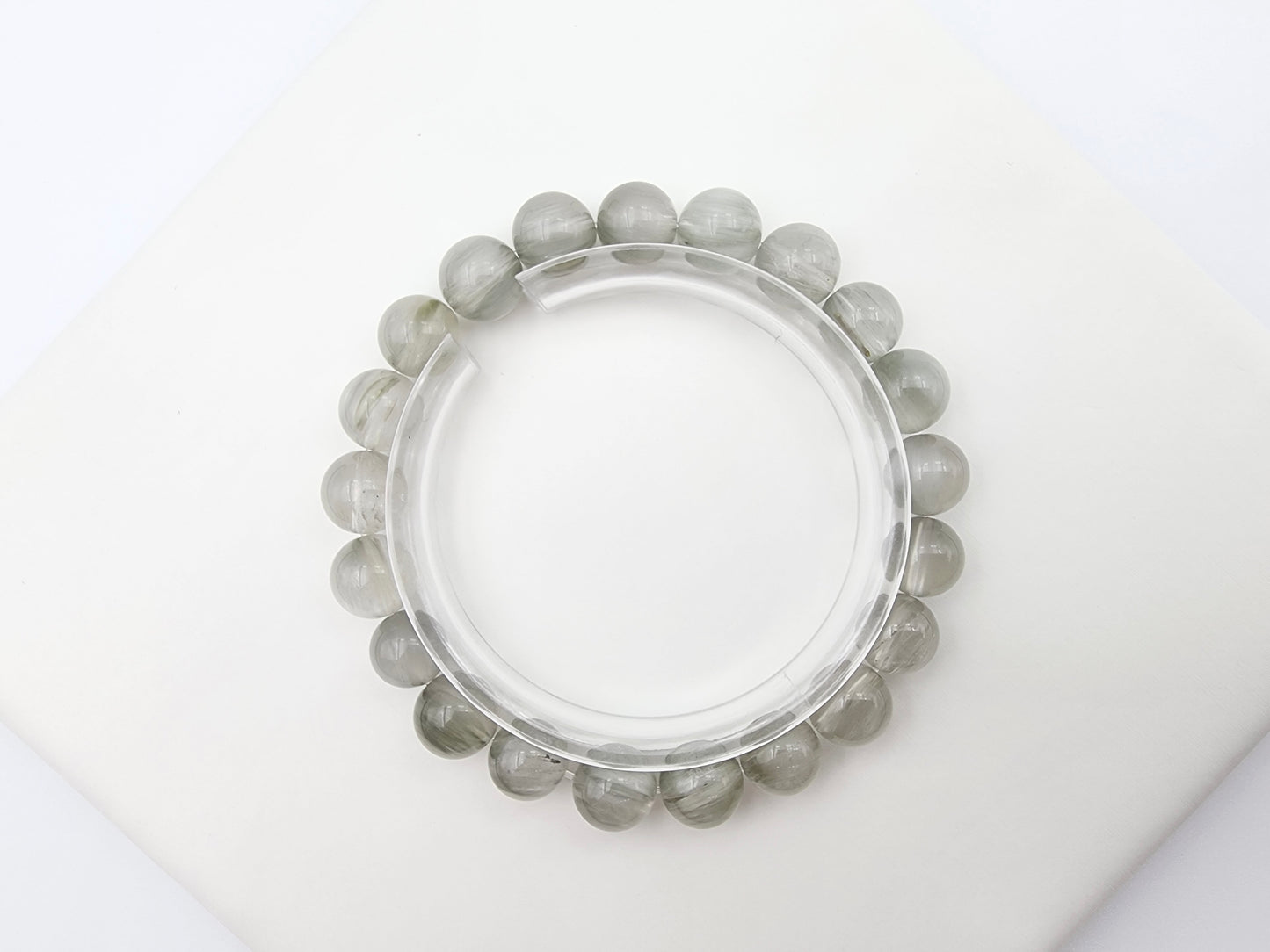 [Bracelet] 9mm Gray Rabbit Hair Quartz Bracelet
