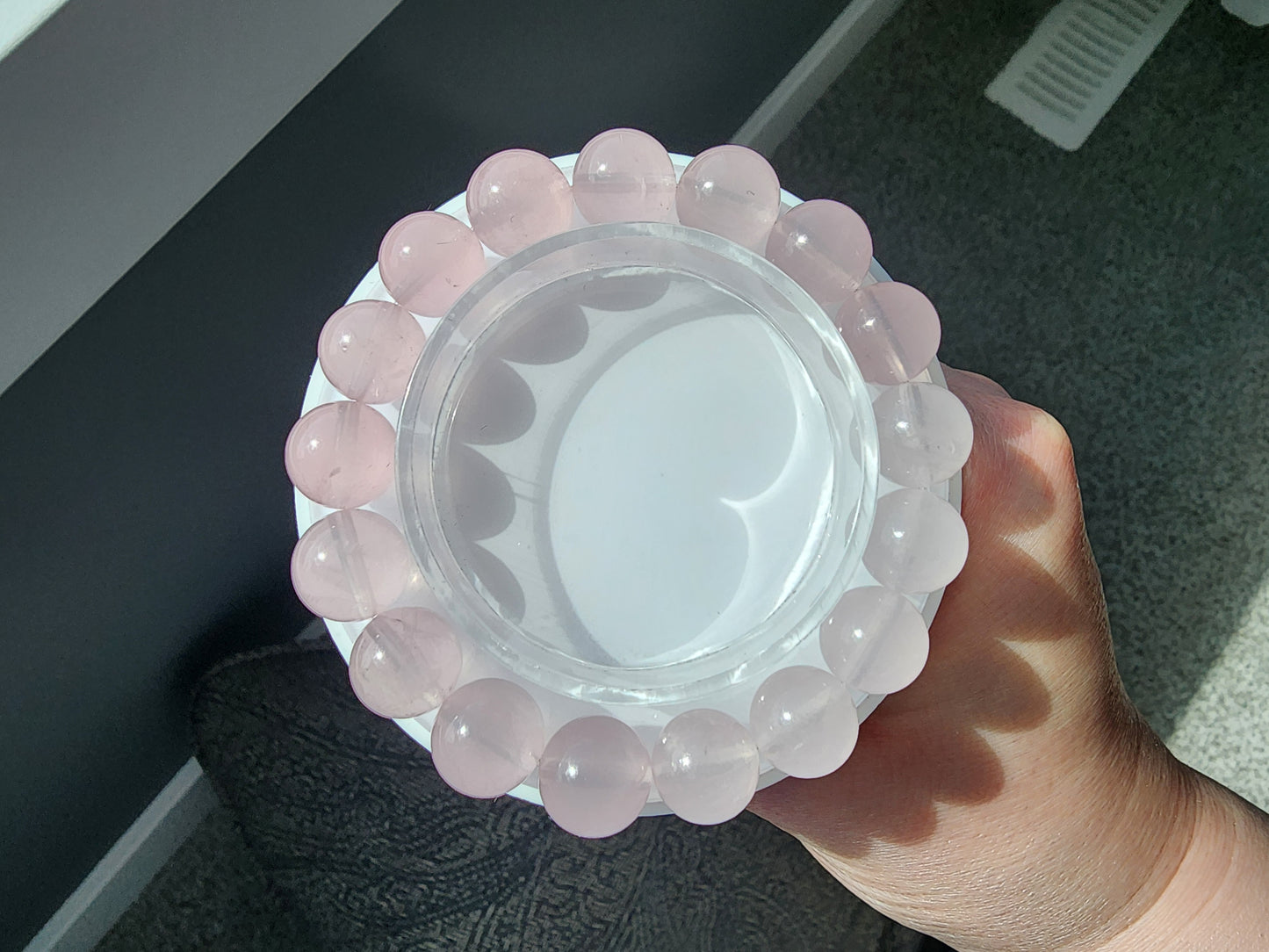 [Bracelet] 11mm Rose Quartz Bracelet with Gradient Color