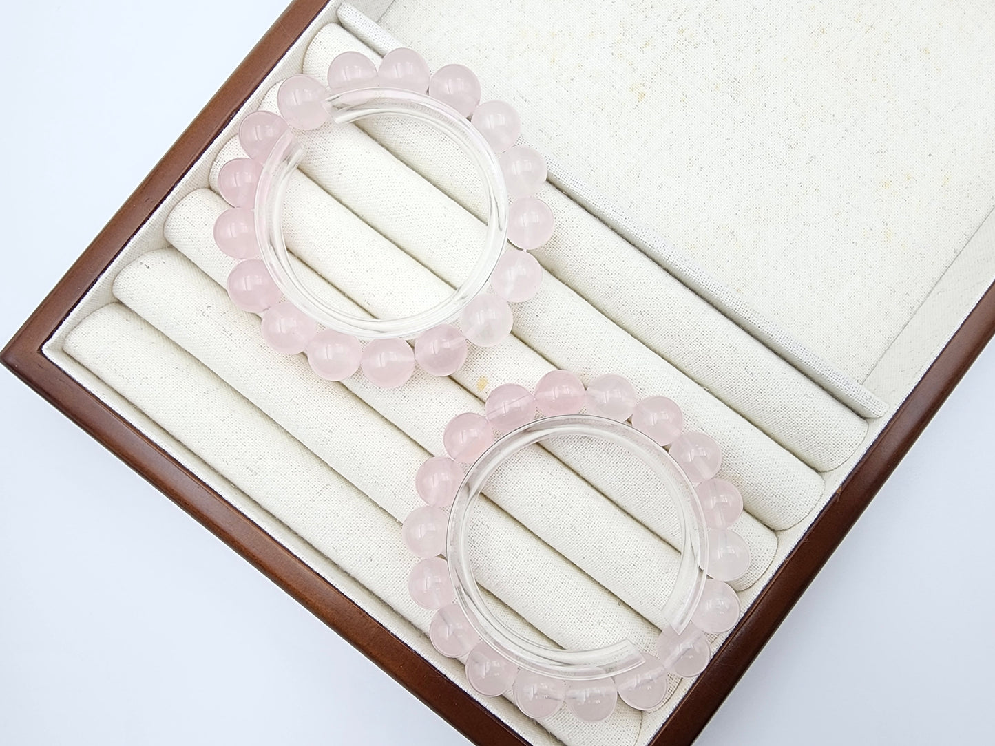 [Bracelet] 11mm Rose Quartz Bracelet with Gradient Color