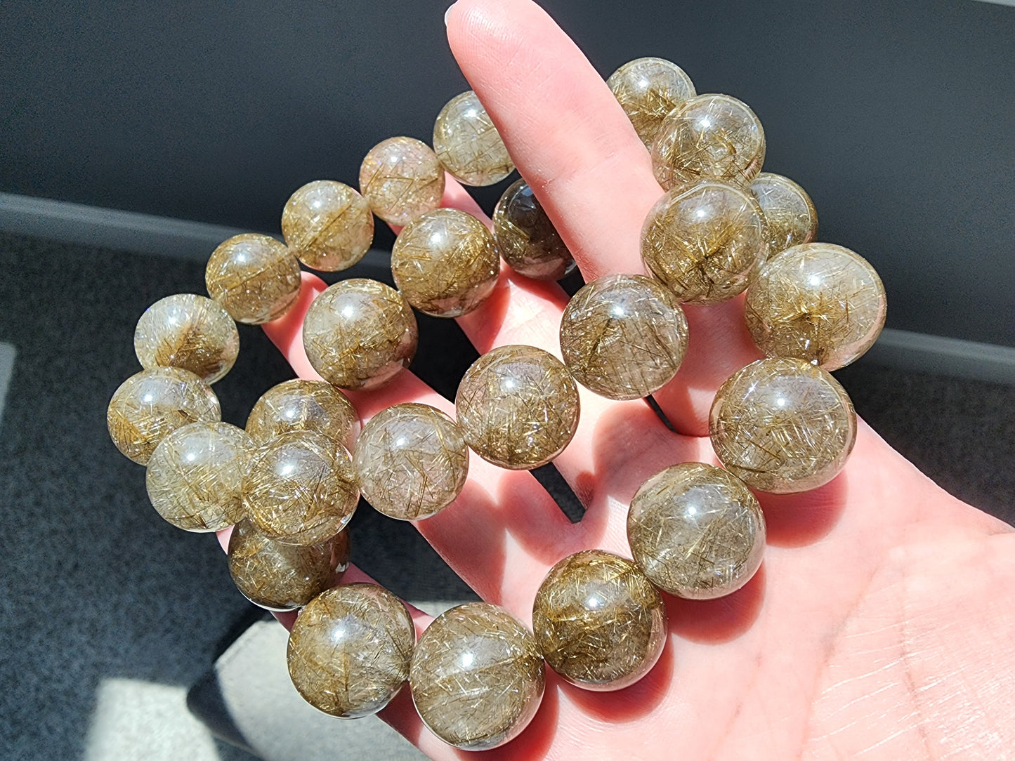 [Bracelet] Shimmering Silver Rutilated Quartz Bracelet 银发晶 for Positive Vibes
