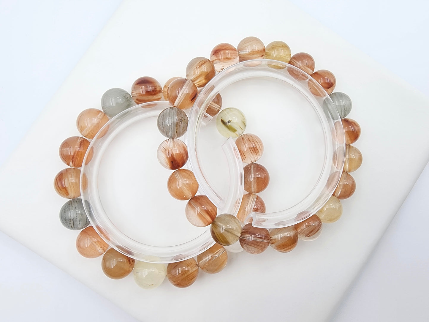 [Bracelet] Multicolor Rabbit Hair Quartz Bracelet