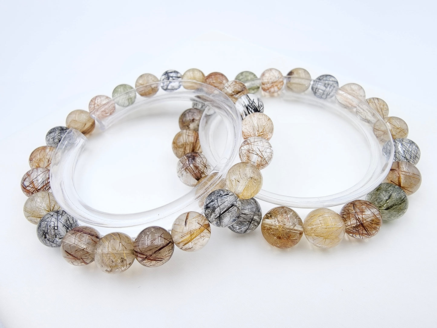 [Bracelet] Natural Rainbow Rutilated Quartz Bracelet