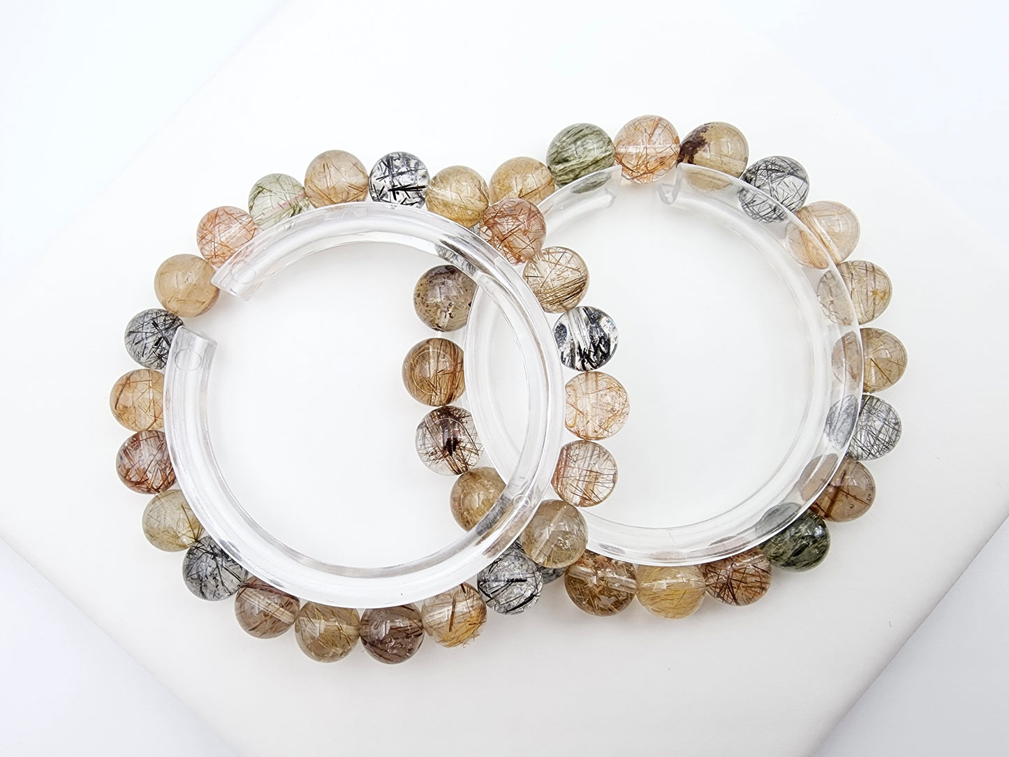 [Bracelet] Natural Rainbow Rutilated Quartz Bracelet