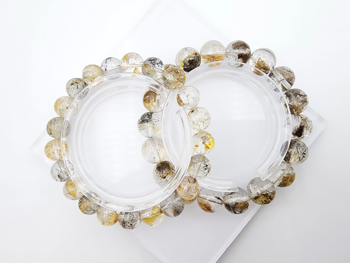 [Bracelet] Multicolor Herkimer-Style Quartz Bracelet