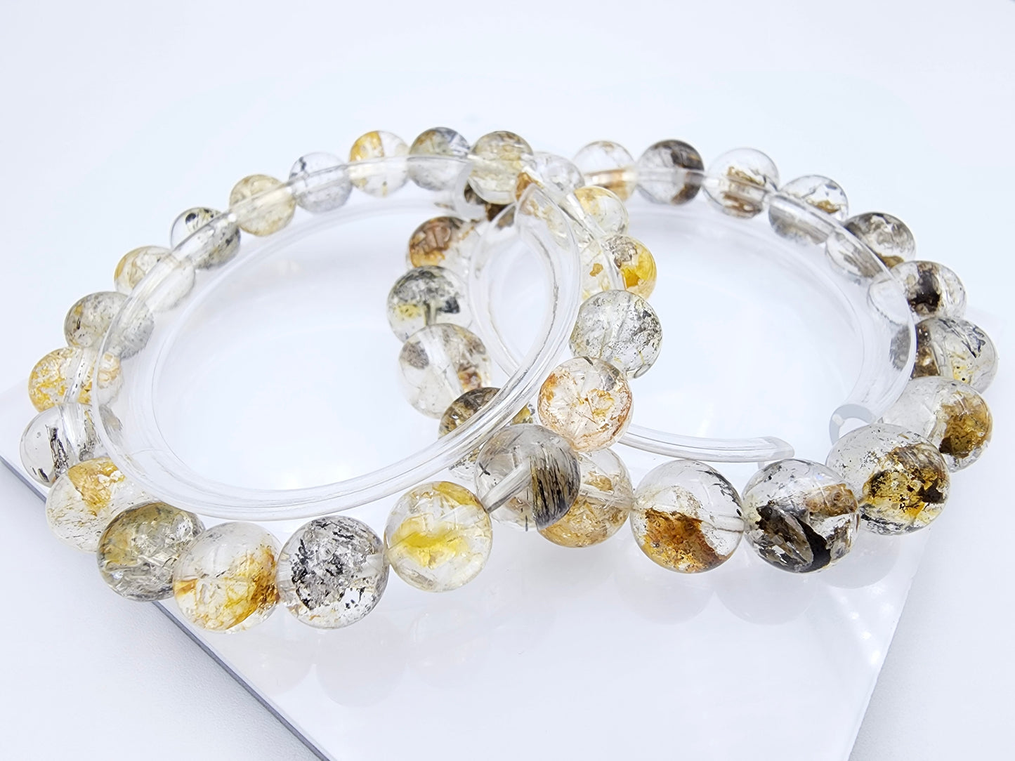 [Bracelet] Multicolor Herkimer-Style Quartz Bracelet