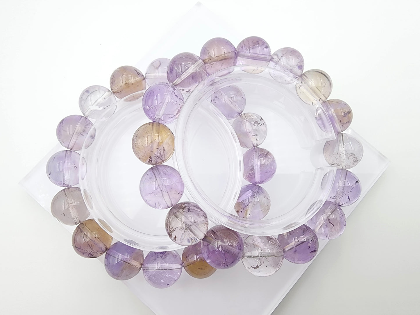 [Bracelet] Natural 13mm Ametrine & Amethyst Bracelet
