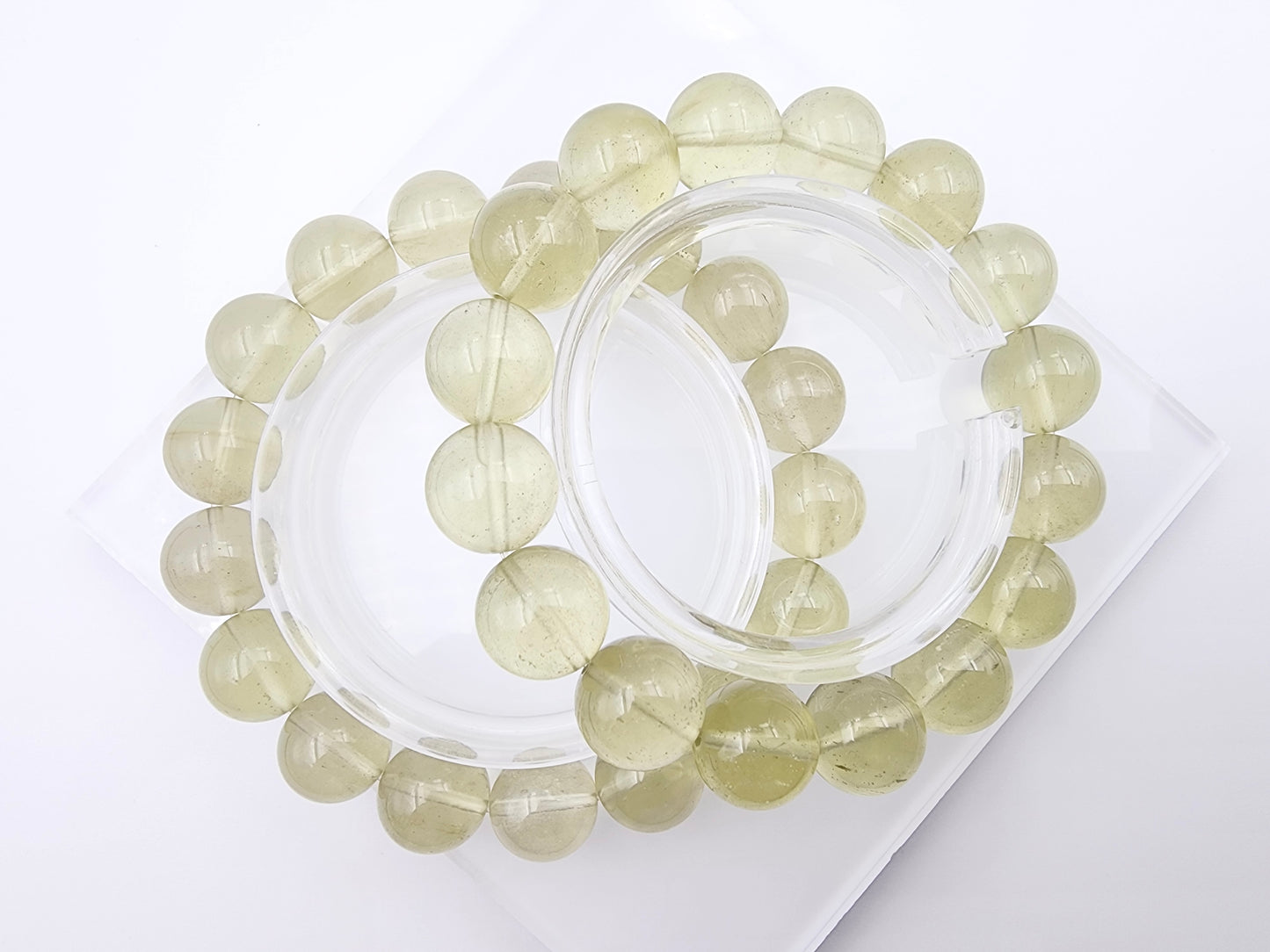 [Bracelet] Natural 12mm Libyan Desert Glass Bracelet