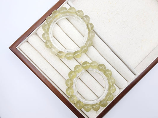 [Bracelet] Natural 12mm Libyan Desert Glass Bracelet