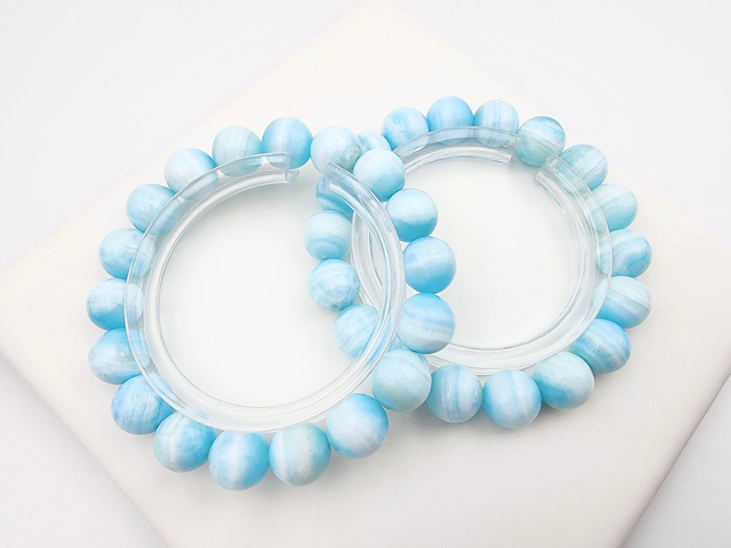 [Bracelet] Natural Blue Hemimorphite Bracelet