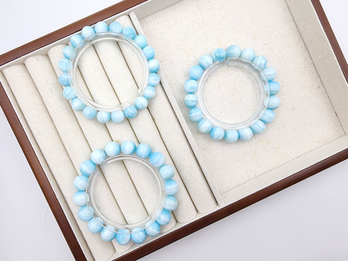 [Bracelet] Natural Blue Hemimorphite Bracelet