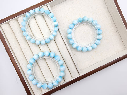 [Bracelet] Natural Blue Hemimorphite Bracelet