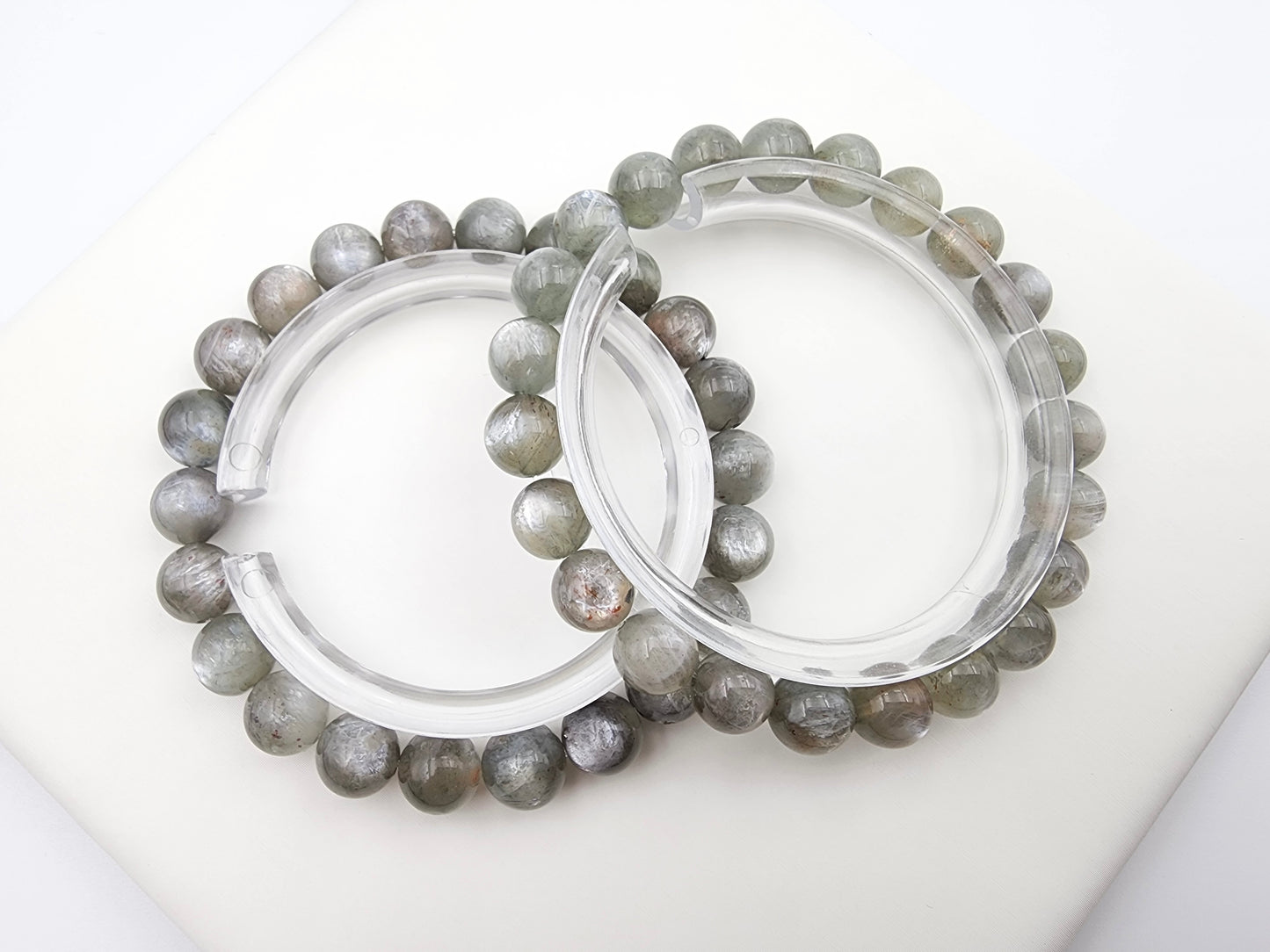 [Bracelet] 8mm Green Starlight Sunstone Bracelet