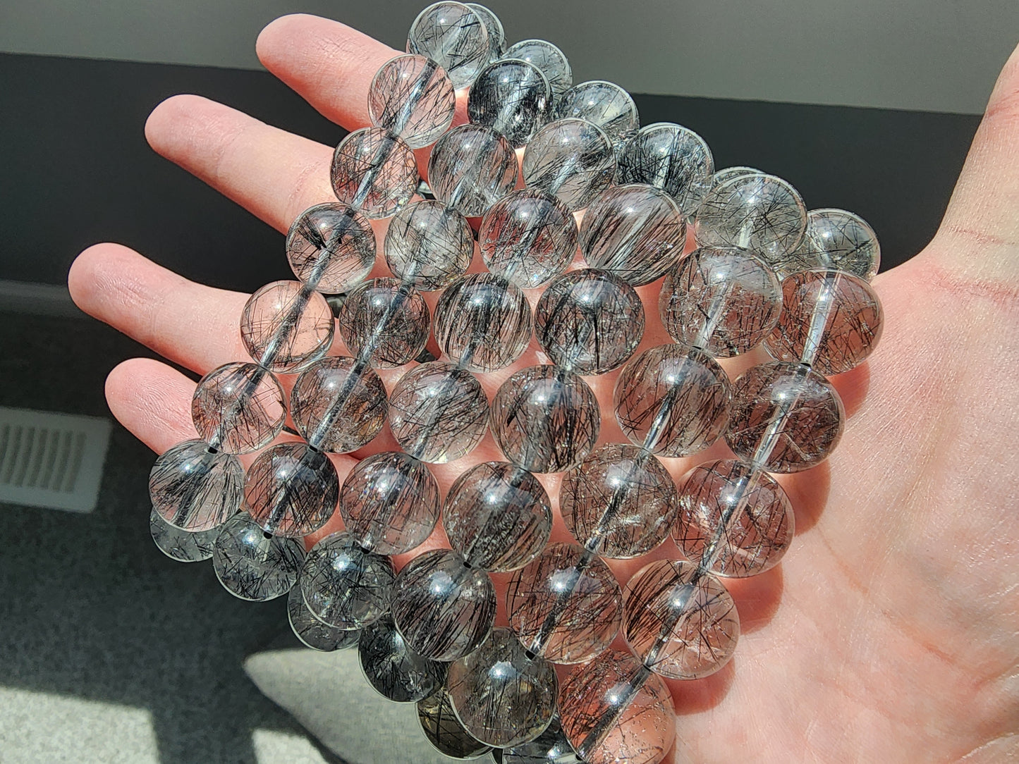 [Bracelet] Lace Black Rutilated Quartz Bracelet