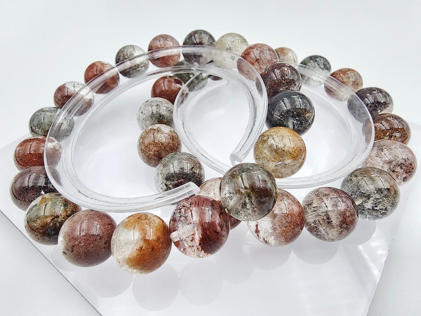 [Bracelet] Elegant Four Seasons Phantom Quartz Bracelet - A Symphony of Nature’s Colors