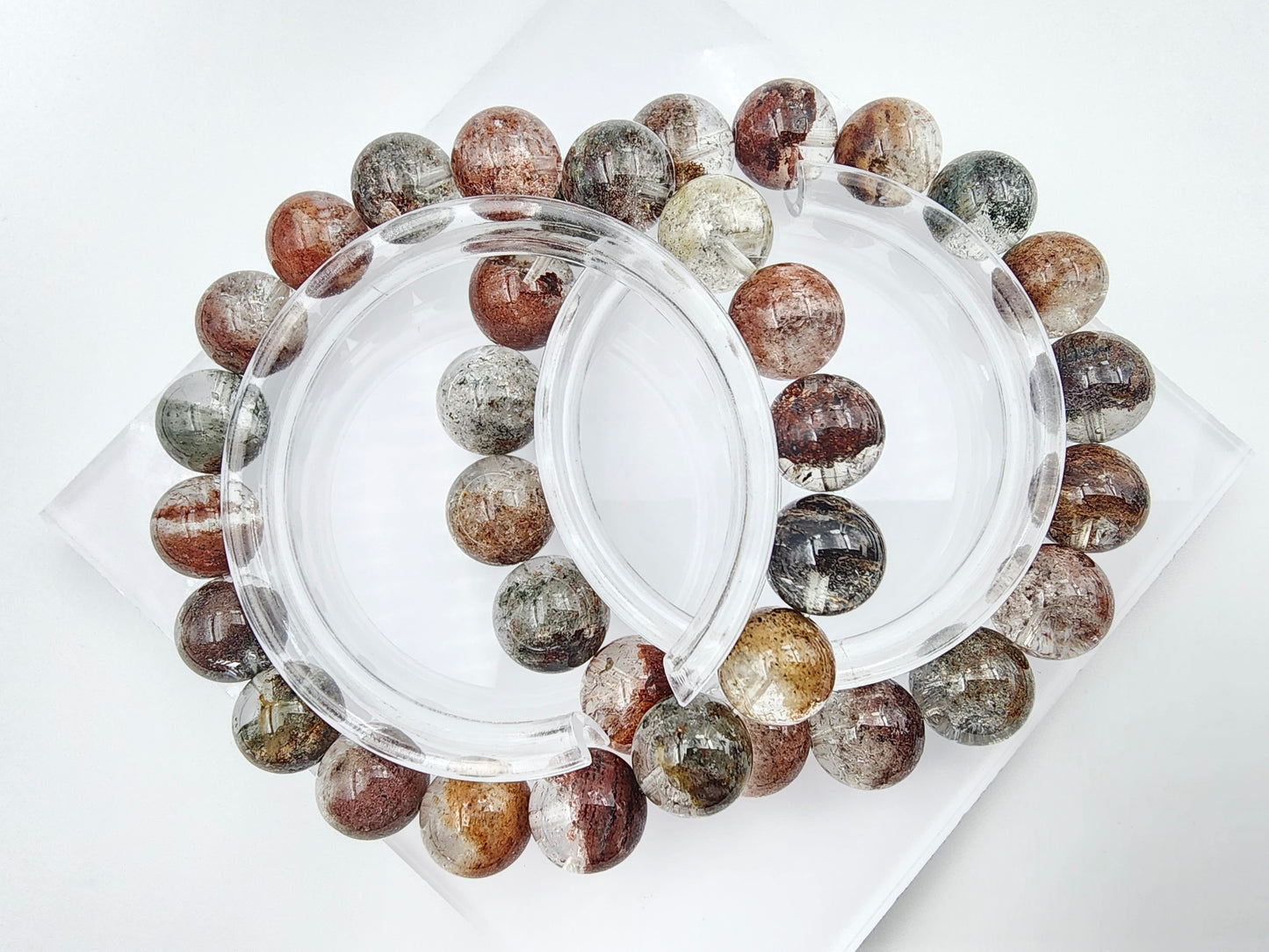 [Bracelet] Elegant Four Seasons Phantom Quartz Bracelet - A Symphony of Nature’s Colors