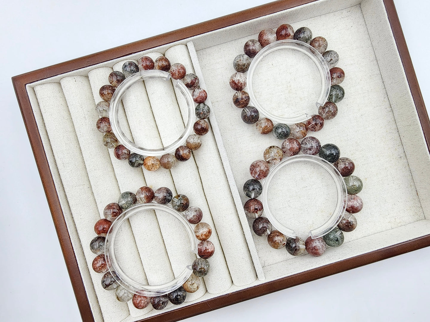 [Bracelet] Elegant Four Seasons Phantom Quartz Bracelet - A Symphony of Nature’s Colors