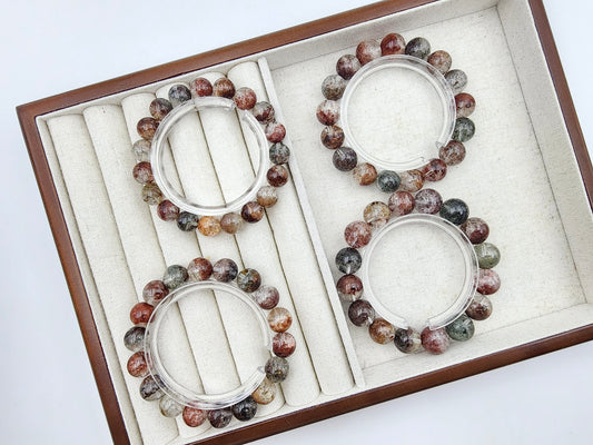 [Bracelet] Elegant Four Seasons Phantom Quartz Bracelet - A Symphony of Nature’s Colors