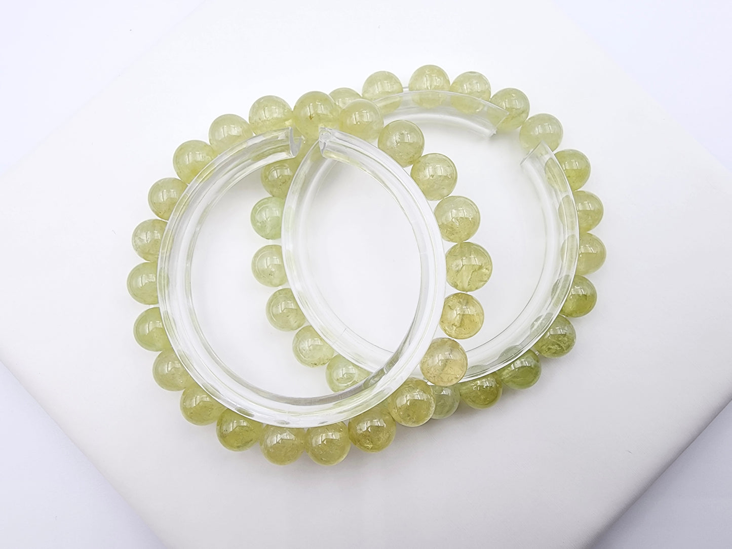 [Bracelet] Natural 8mm Apple Green Tsavorite Garnet Bracelet
