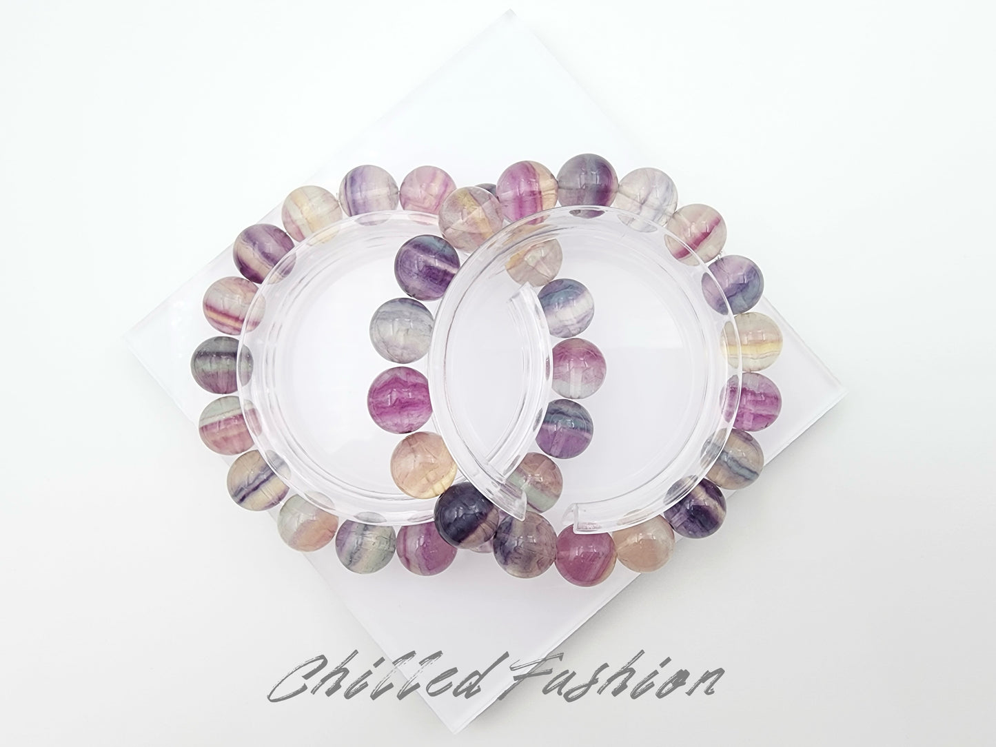 [Bracelet] 11mm Unicorn Fluorite Crystal Bracelet