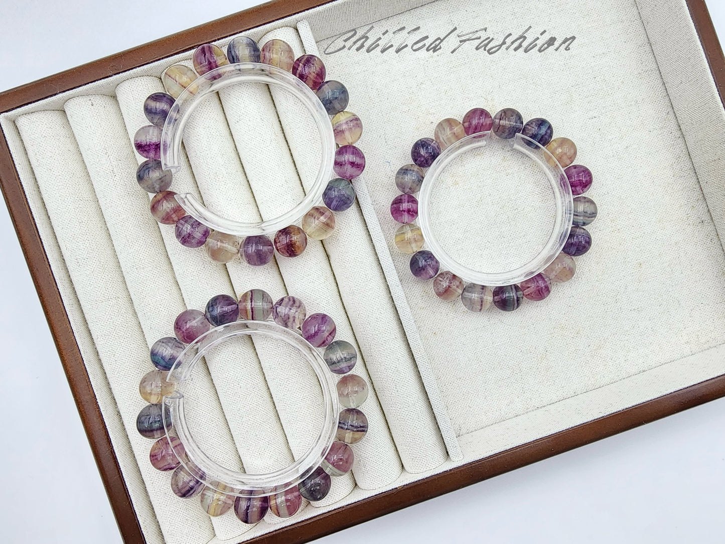 [Bracelet] 11mm Unicorn Fluorite Crystal Bracelet