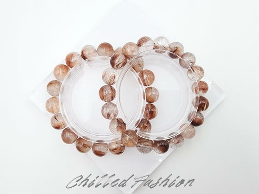 [Bracelet] Natural Red Rabbit Hair Quartz Bracelet