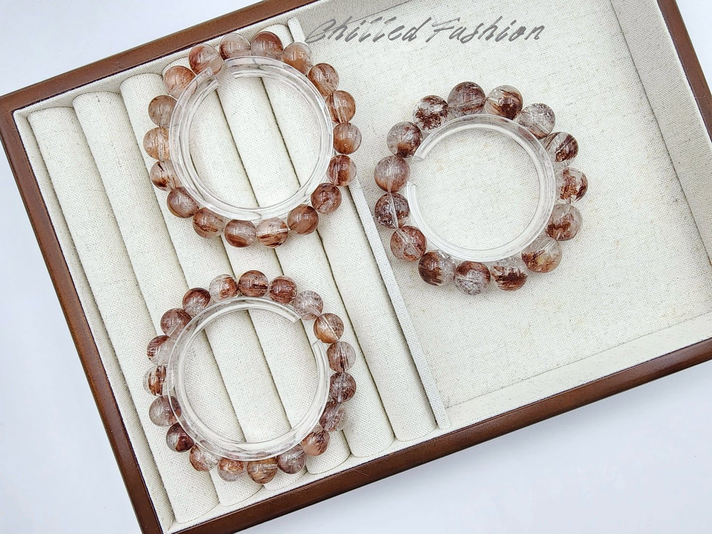 [Bracelet] Natural Red Rabbit Hair Quartz Bracelet