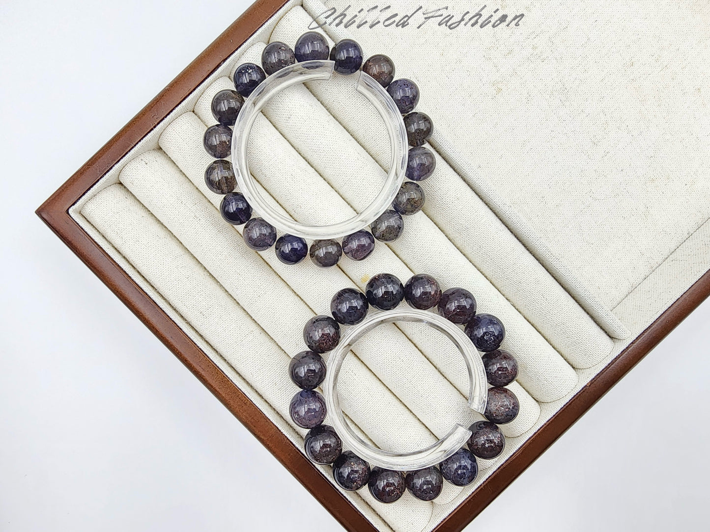 [Bracelet] Natural Bloodshot Iolite Bracelet