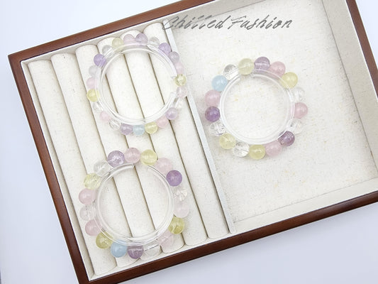 [Bracelet] Elegant Gemstone Bracelets - Clear Quartz, Rose Quartz, Lemon Quartz, Aquamarine, Amethyst - Healing Crystal Jewelry