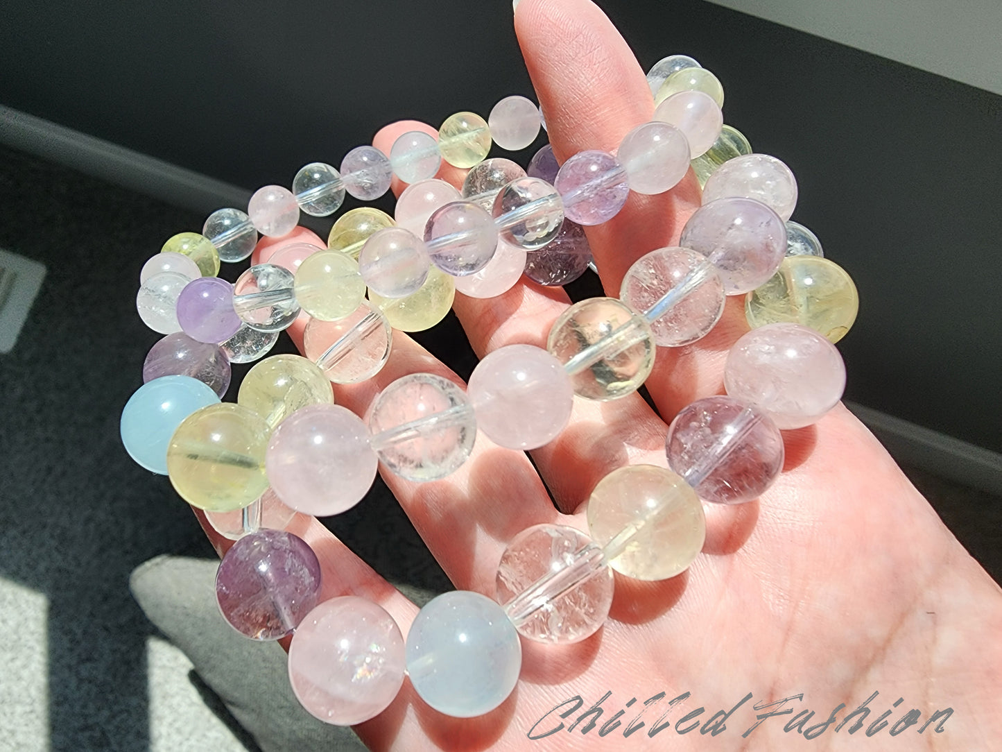 [Bracelet] Elegant Gemstone Bracelets - Clear Quartz, Rose Quartz, Lemon Quartz, Aquamarine, Amethyst - Healing Crystal Jewelry