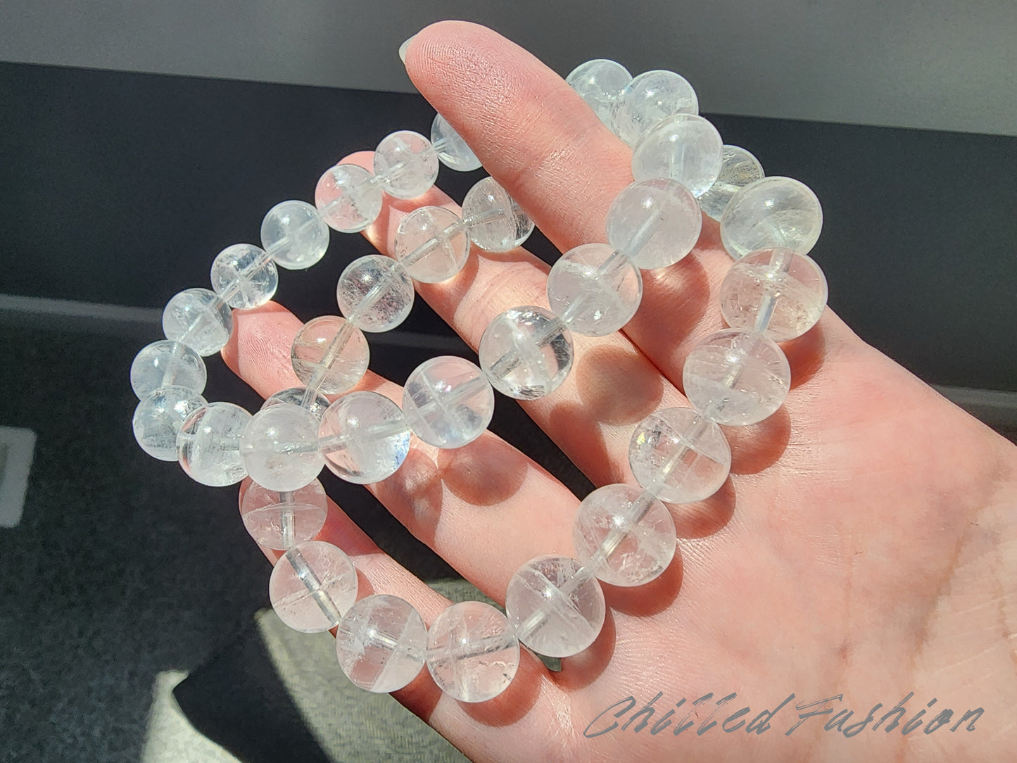 [Bracelet] Natural White Phantom Quartz Bracelet