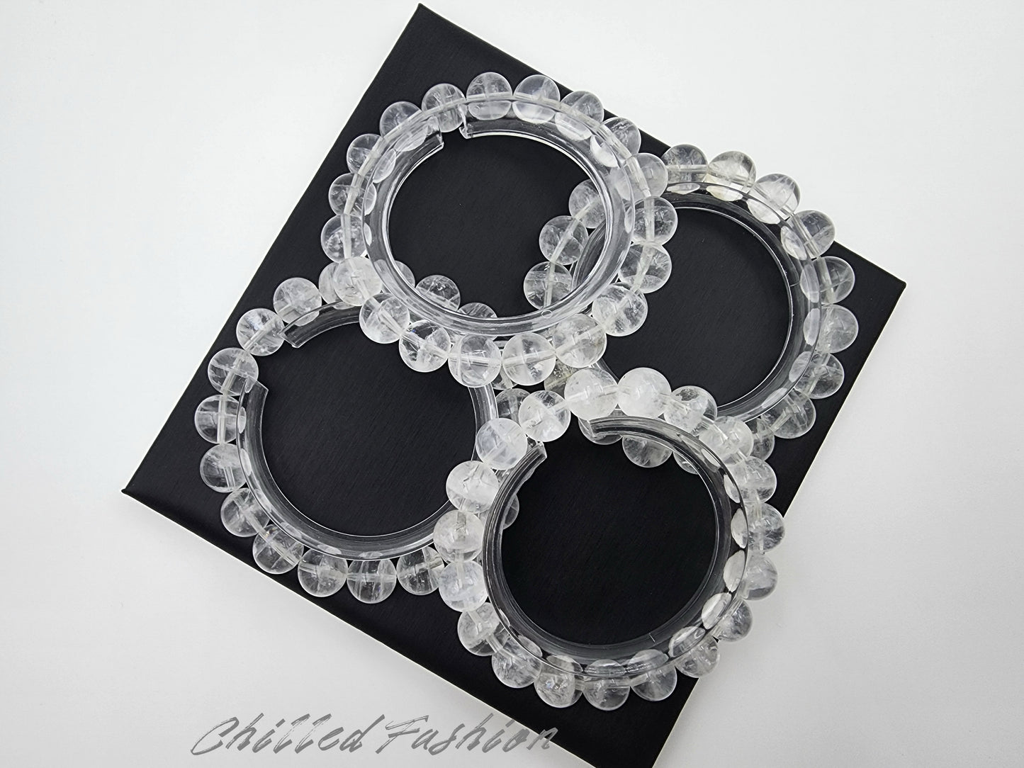 [Bracelet] Natural White Phantom Quartz Bracelet