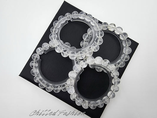 [Bracelet] Natural White Phantom Quartz Bracelet