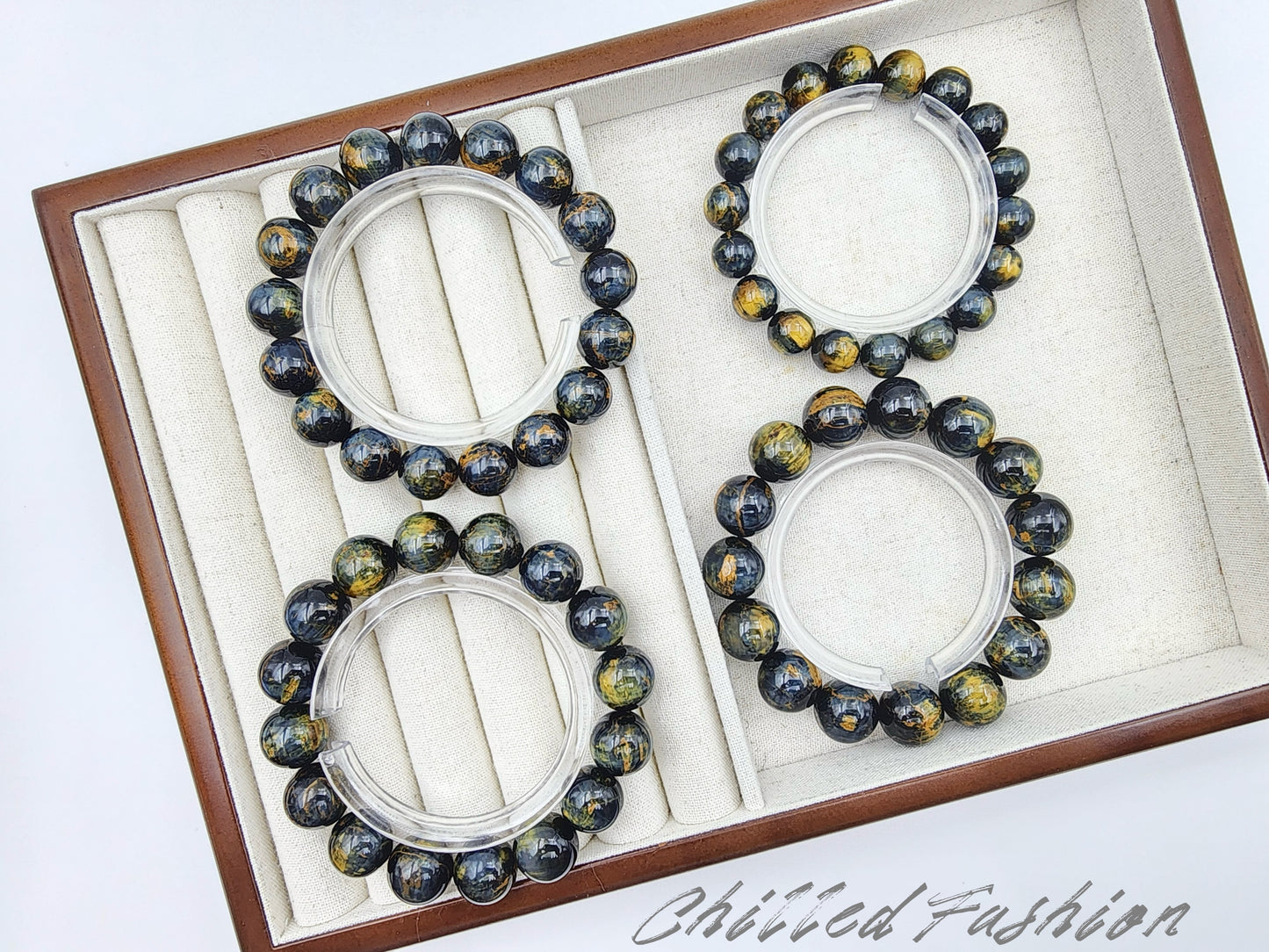 [Bracelet] Galaxy Blue Gold Pietersite Bracelet